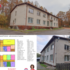 Pronájem administrativní budovy/ubytovacích prostor s parkováním, Protivín