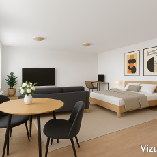 Pronájem nového bytu 1+kk, 56 m2 s lodžií, České Budějovice