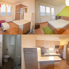 Pronájem zařízeného bytu 2+kk s balkonem, 37 m2, ul. Emy Destinové