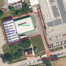 Pronájem průmyslového areálu 3 198 m2, dvě haly 1 040 m2, Rudolfovská třída, České Budějovice