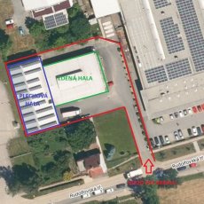 Pronájem průmyslového areálu 3 198 m2, dvě haly 1 040 m2, Rudolfovská třída, České Budějovice