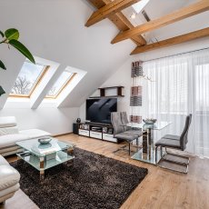 Včelná u Č. Budějovic - pronájem zděného, světlého bytu 3+kk s balkonem