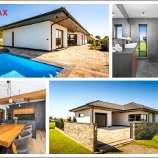 Mladošovice u Borovan – novostavba RD s garáží, bazénem a pozemkem 912 m2