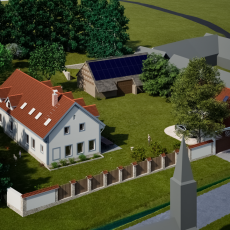 Prodej venkovské usedlosti ve výstavbě s platným stavebním povolením a projektem, Veclov